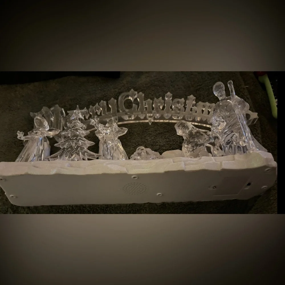 A Beautiful LED Light Acrylic Musical Christmas Nativity Set (Watch Video) - Picture 4 of 5